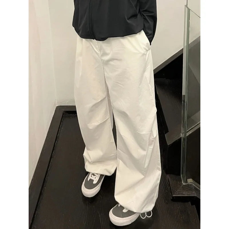 Deeptown Witte Pantaloni Casual Base da Donna