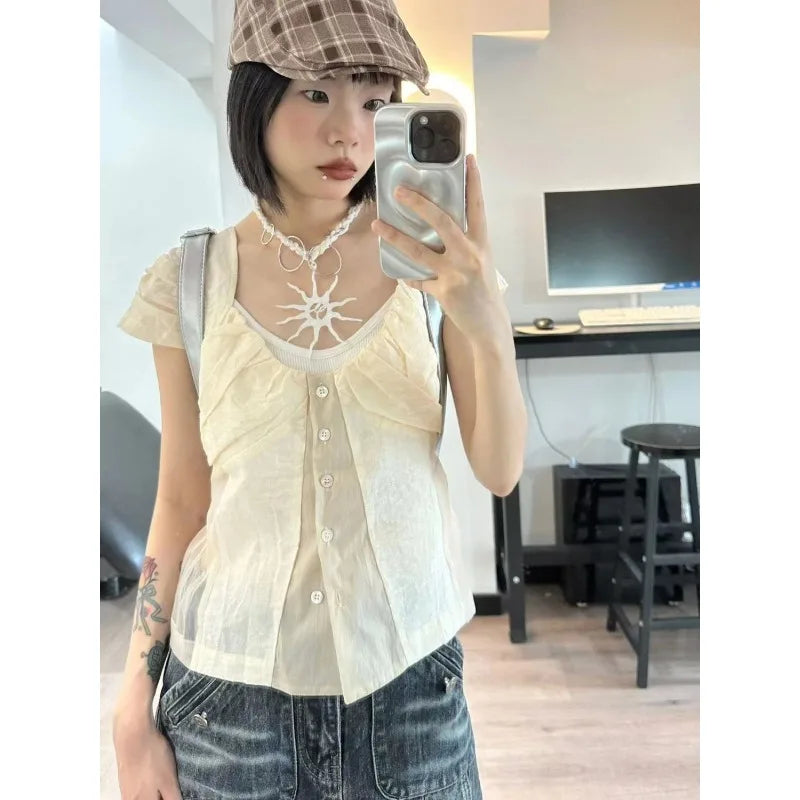 Vintage Transparent Blouse