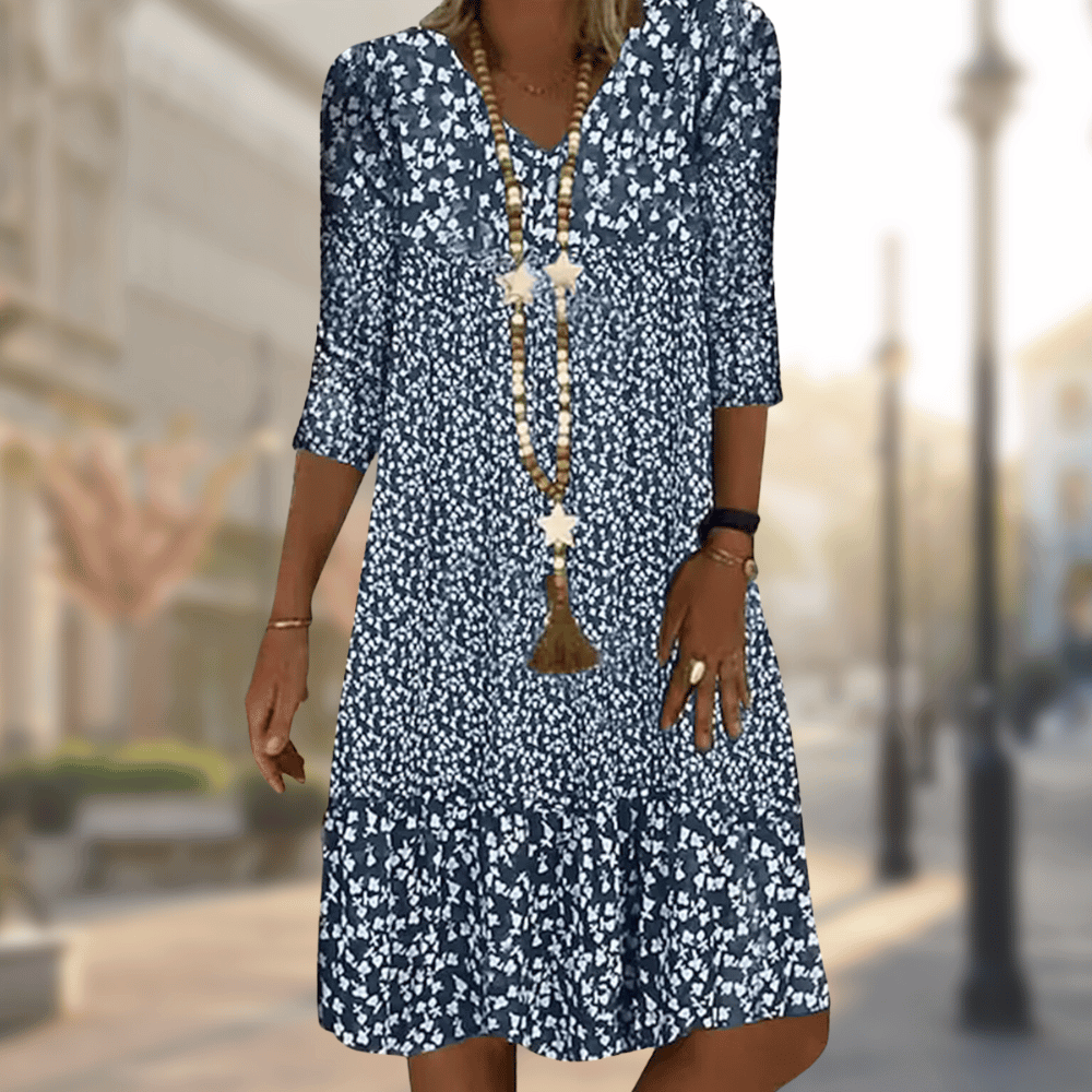 Solara Lange Dames Jurk – Elegante, Comfortabele Stijl voor Zomer-1