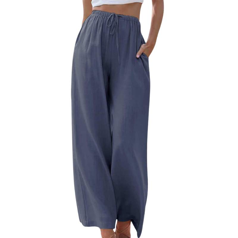 Luxora Elegante Pantaloni di Cotone e Lino