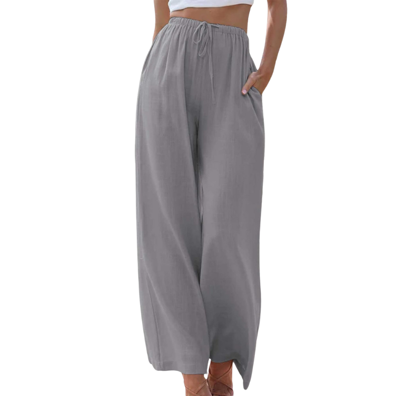 Luxora Elegante Pantaloni di Cotone e Lino