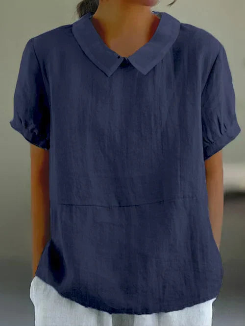 Diana | Elegante top met vintage kraag