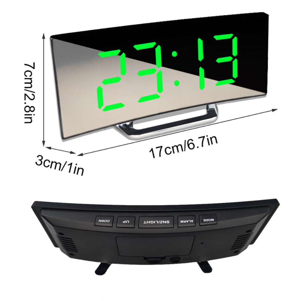 Sveglia digitale con display LED curvo