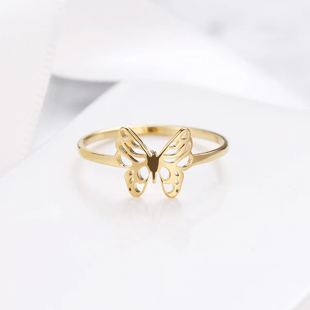 Luxe Uitsparing Vlinder Ring van Dotifi