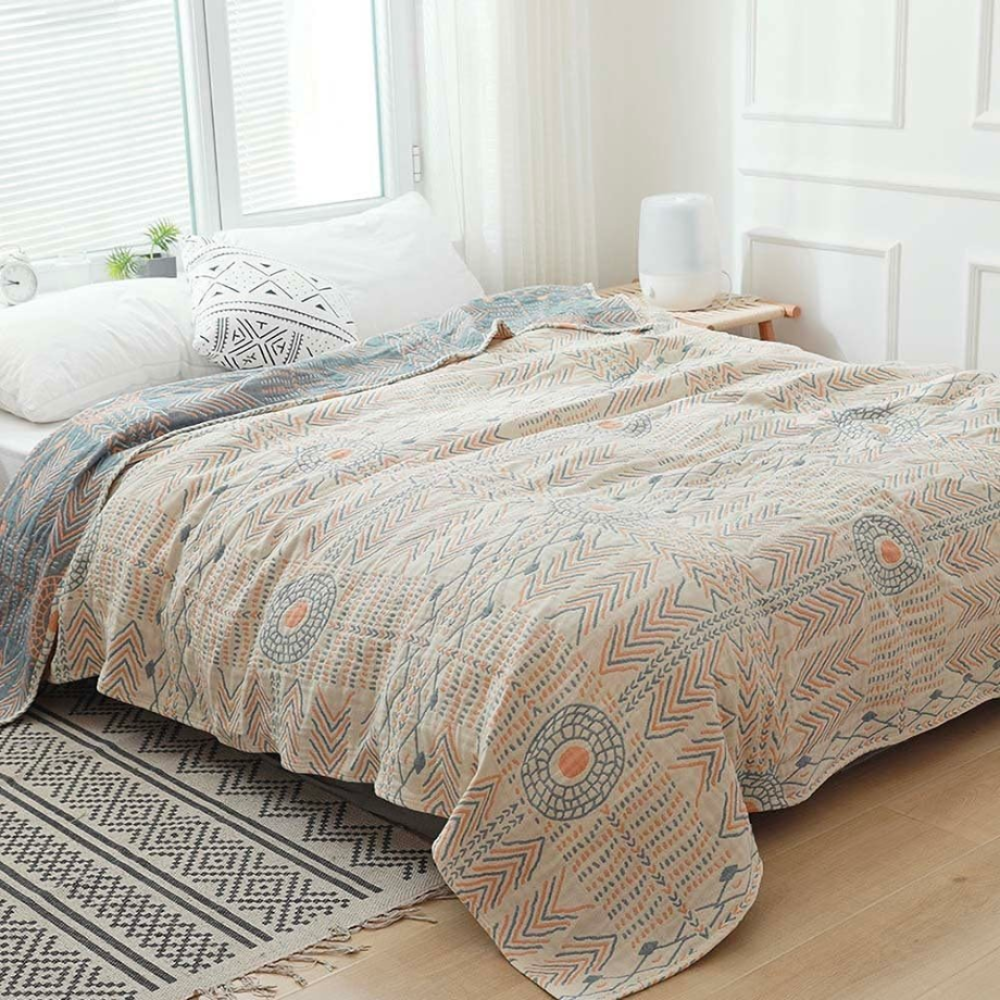 Double-sided Mandala Boho Reversible Blanket