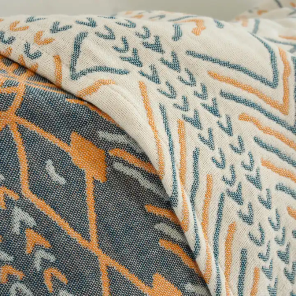 Double-sided Mandala Boho Reversible Blanket
