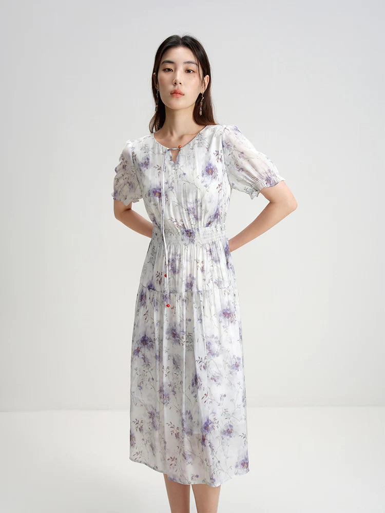 Floralle Bloom Chiffon Jurk
