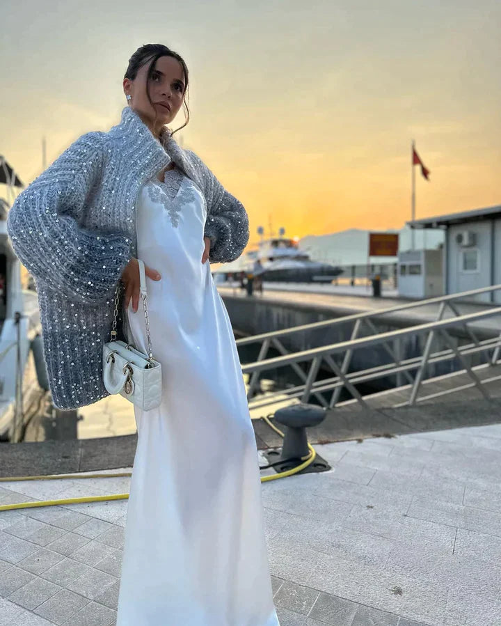 Giacca a maglia con zip di Aurora: senza sforzo elegante con un tocco pratico!