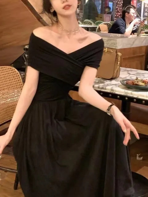 Elegante Maestro di Moda Abito a-linea Bianco per Donne
