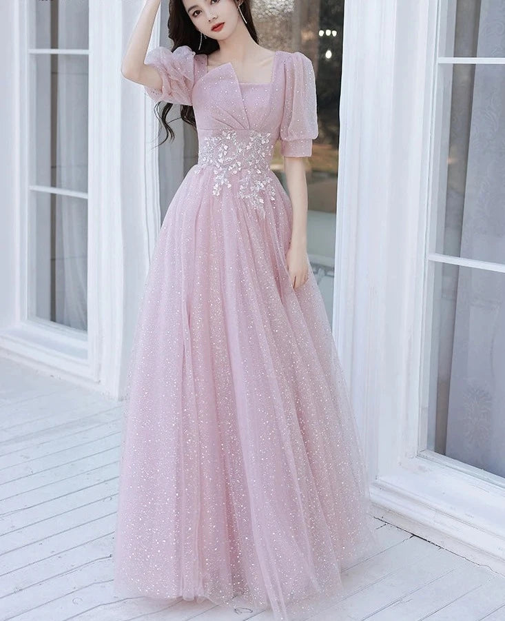 Elegante Einfache Rosa Abendkleid - Bezaubernde Schönheit