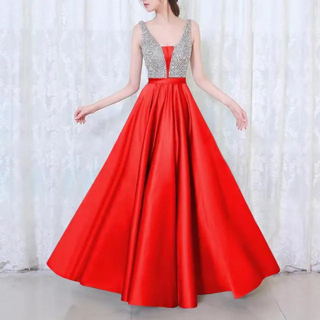 GlamourMode Sexy Off Shoulder Evening Dress for Women