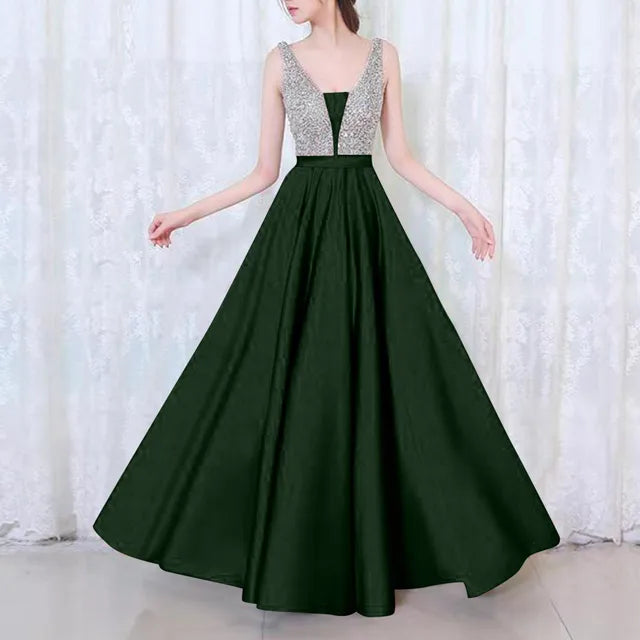 GlamourMode Sexy Off Shoulder Evening Dress for Women
