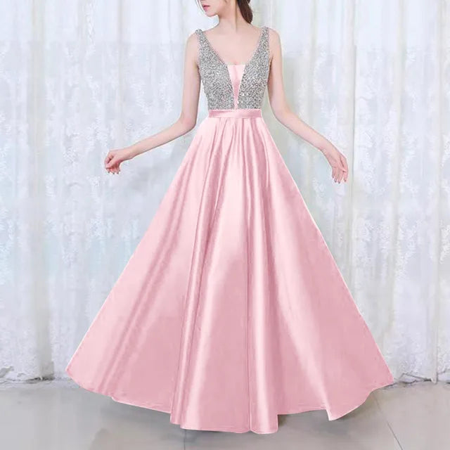 GlamourMode Sexy Off Shoulder Evening Dress for Women