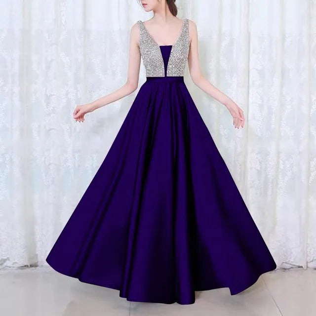 GlamourMode Sexy Off Shoulder Evening Dress for Women
