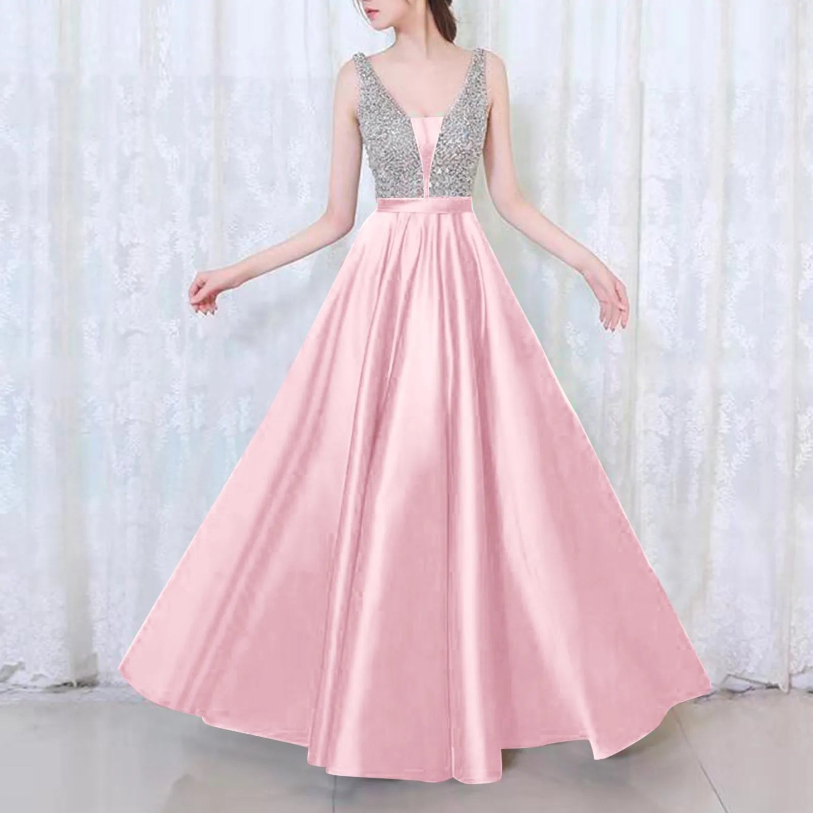 GlamourMode Sexy Off Shoulder Evening Dress for Women