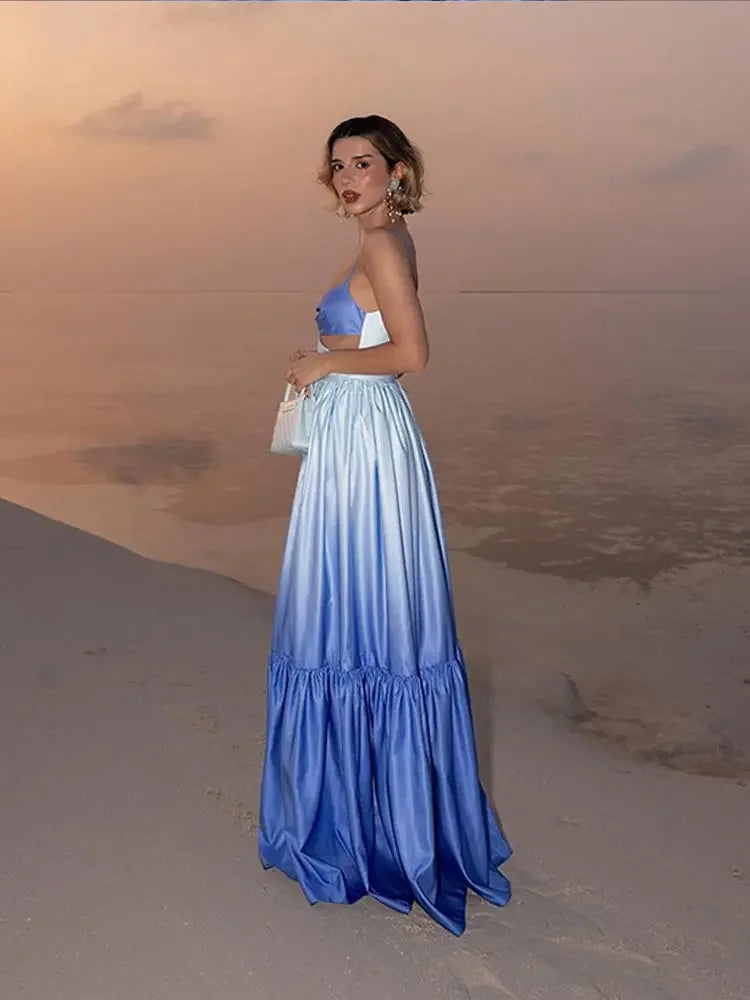 Luna Elegante Vestito Gradient