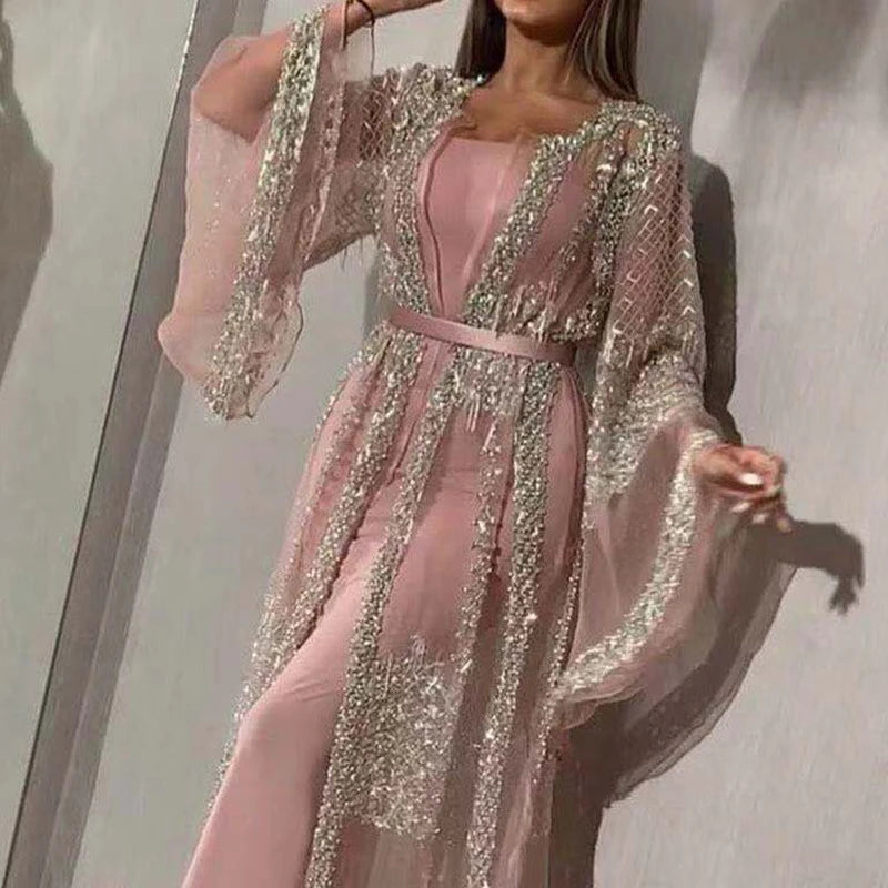 GlamourDames elegante Glitzer Abendkleid