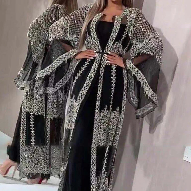 GlamourDames elegante Glitzer Abendkleid