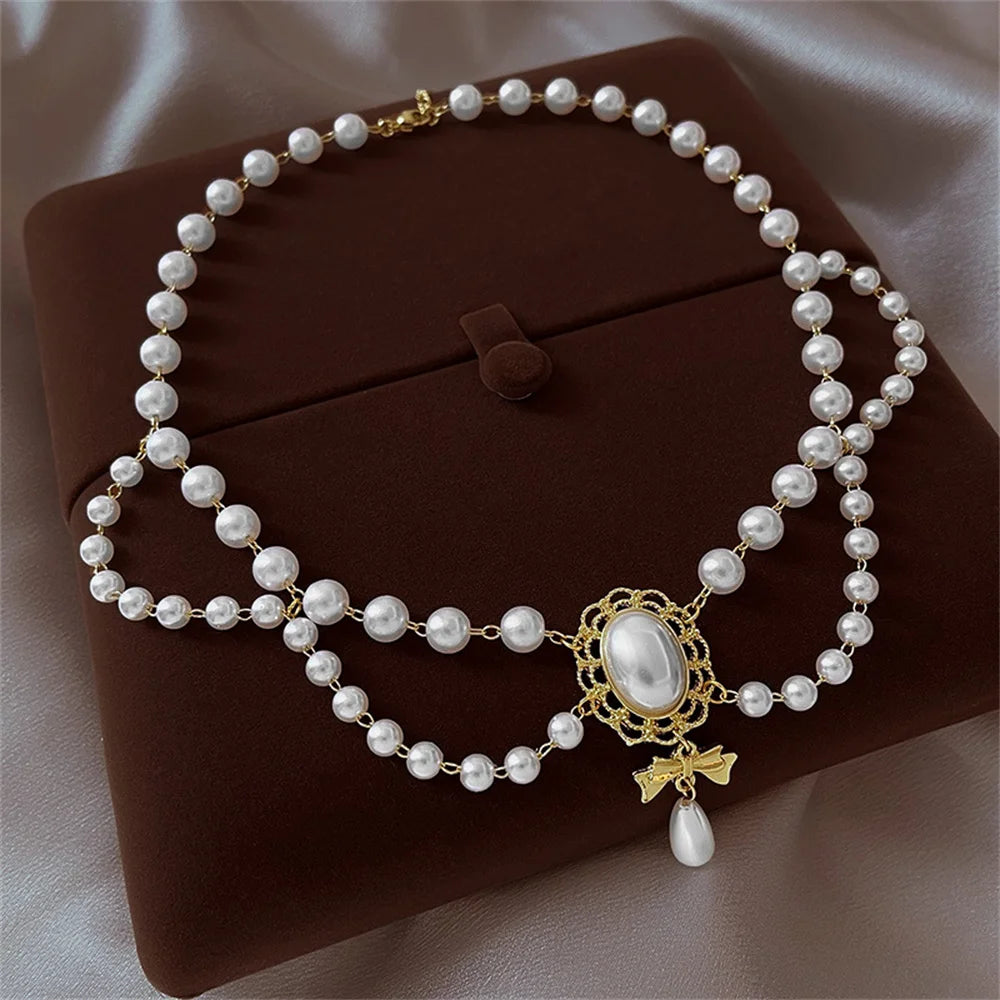GlansGlorie Betoverende Witte Parel Hartketting