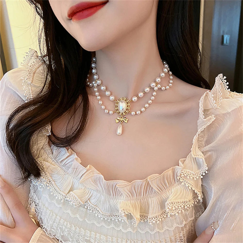 GlansGlorie Betoverende Witte Parel Hartketting