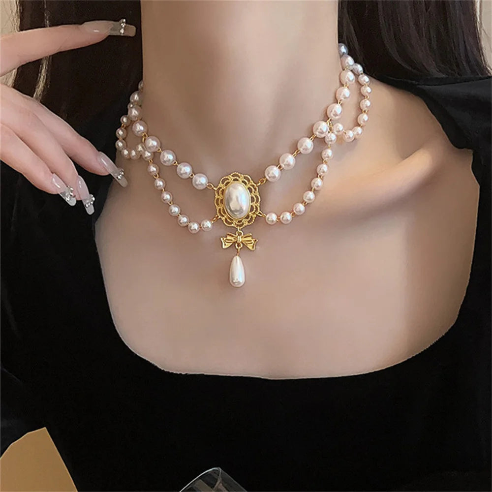 GlansGlorie Betoverende Witte Parel Hartketting