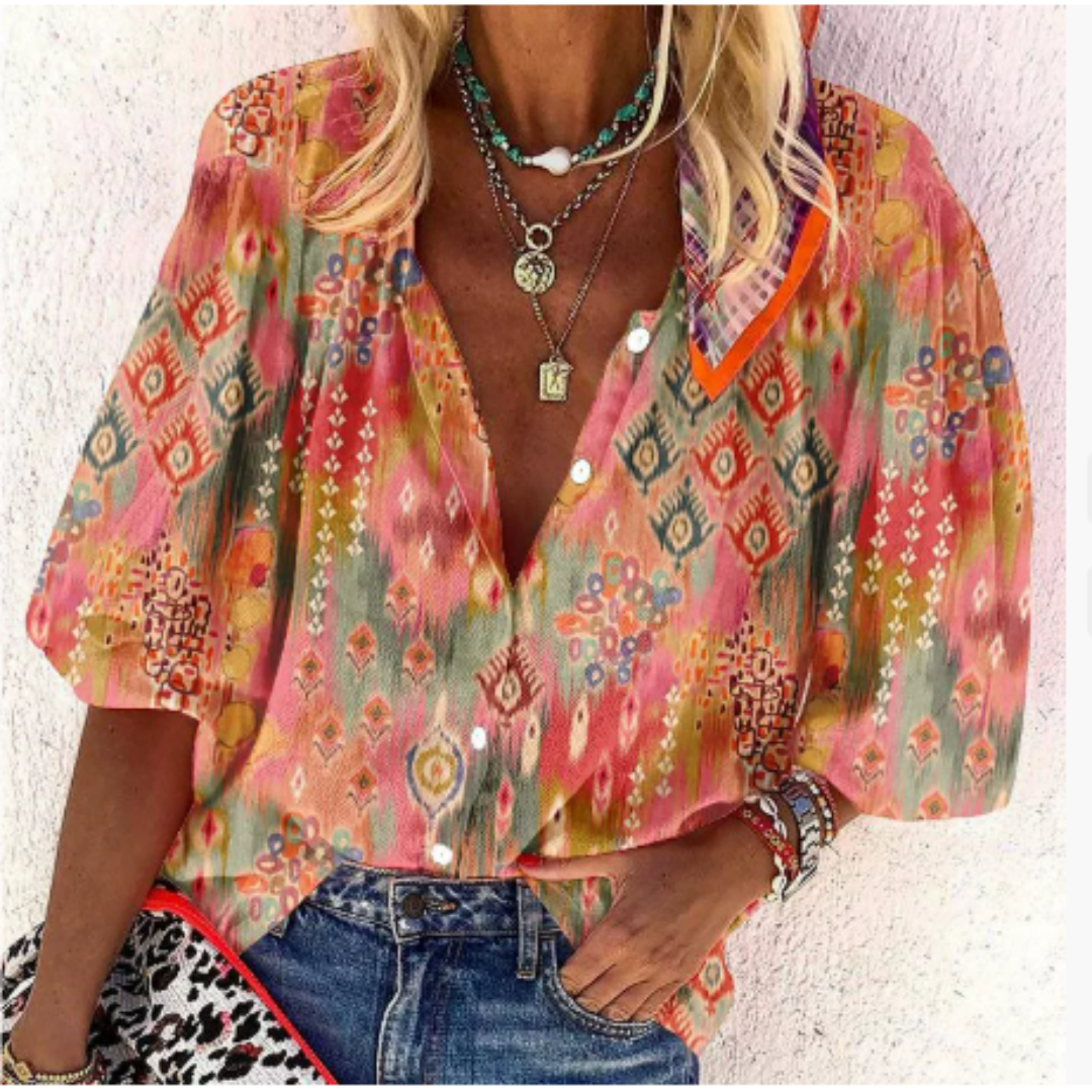 Eleonora | Ballon korte mouwen en v -neck