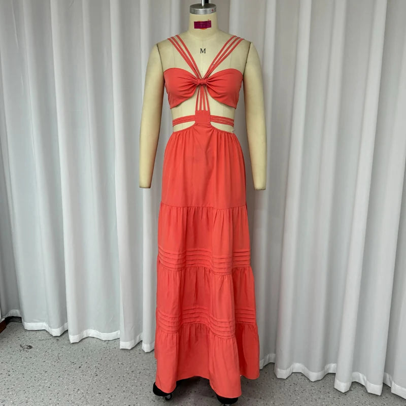 Verführerisches Ellenbogenfalten langes Kleid für sommerliche Abenteuer