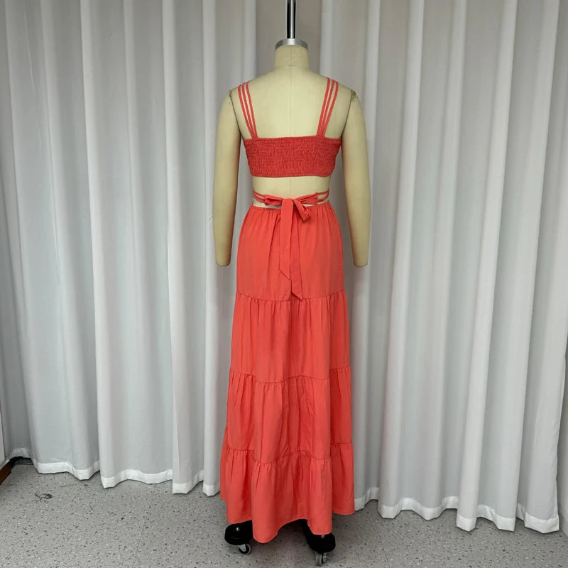 Verführerisches Ellenbogenfalten langes Kleid für sommerliche Abenteuer