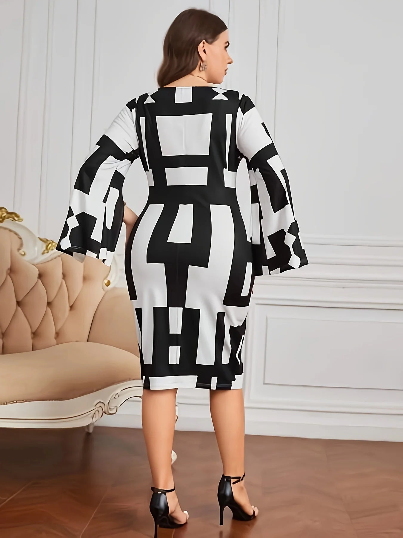 ModeMeester Elegante Temperament Plus-Size Kleid