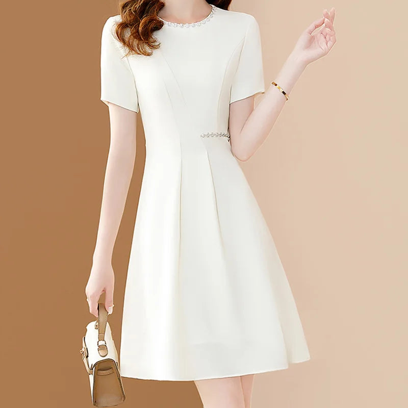 Chique Bezaaide Chiffon Jurk voor Vrouwen
