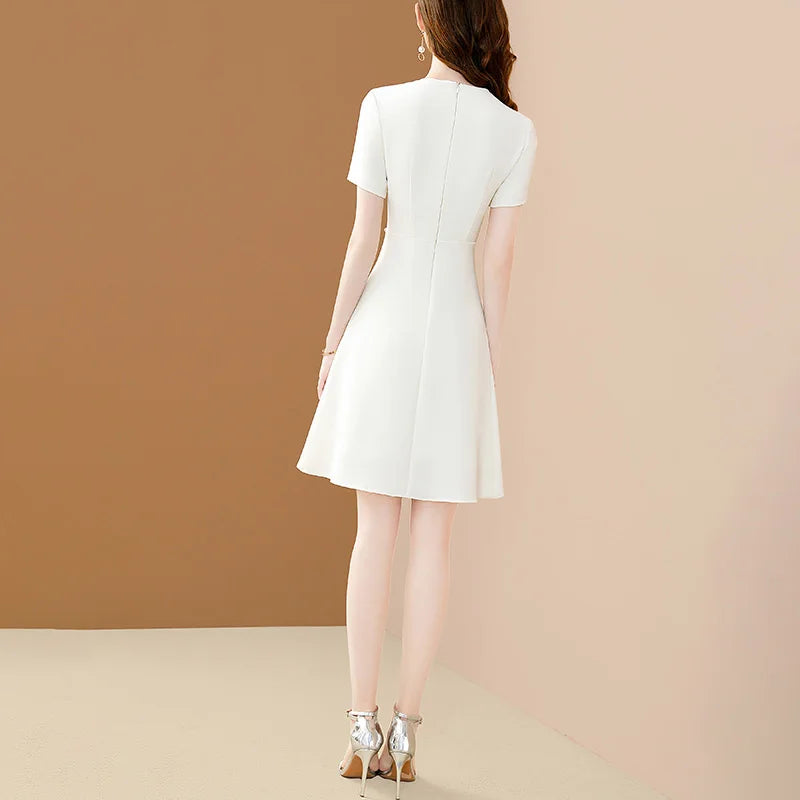 Chique Bezaaide Chiffon Jurk voor Vrouwen