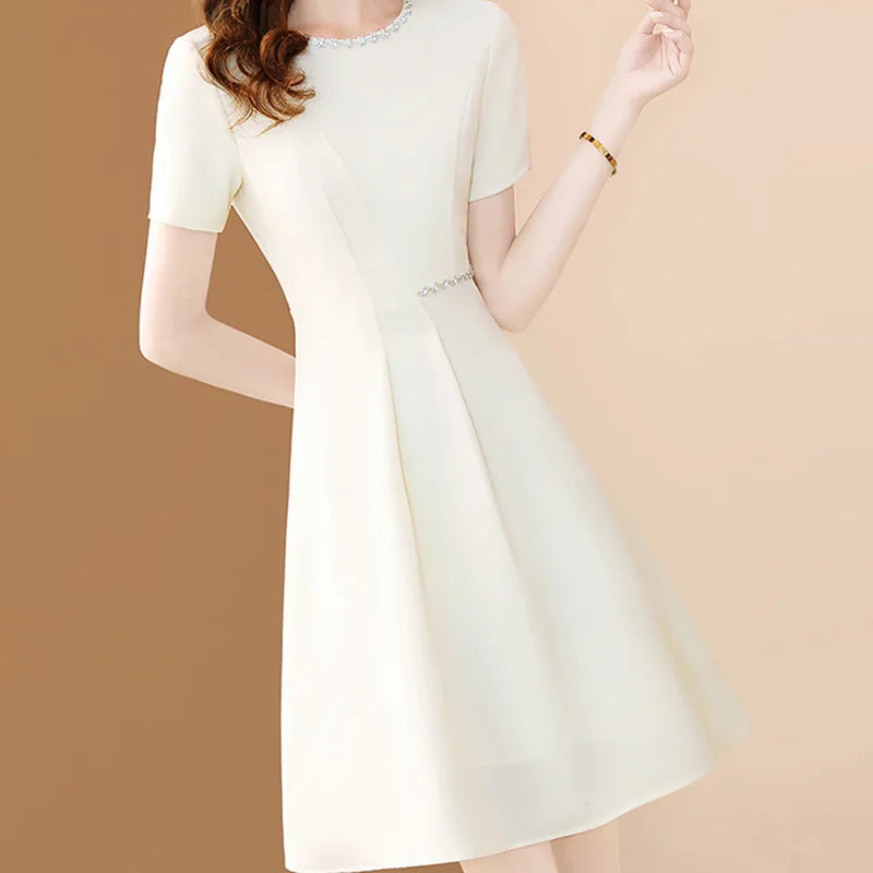 Chique Bezaaide Chiffon Jurk voor Vrouwen