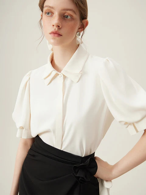 EleganceVibe Polo con Colletto da Donna Camicia Commuter Sense per Donne