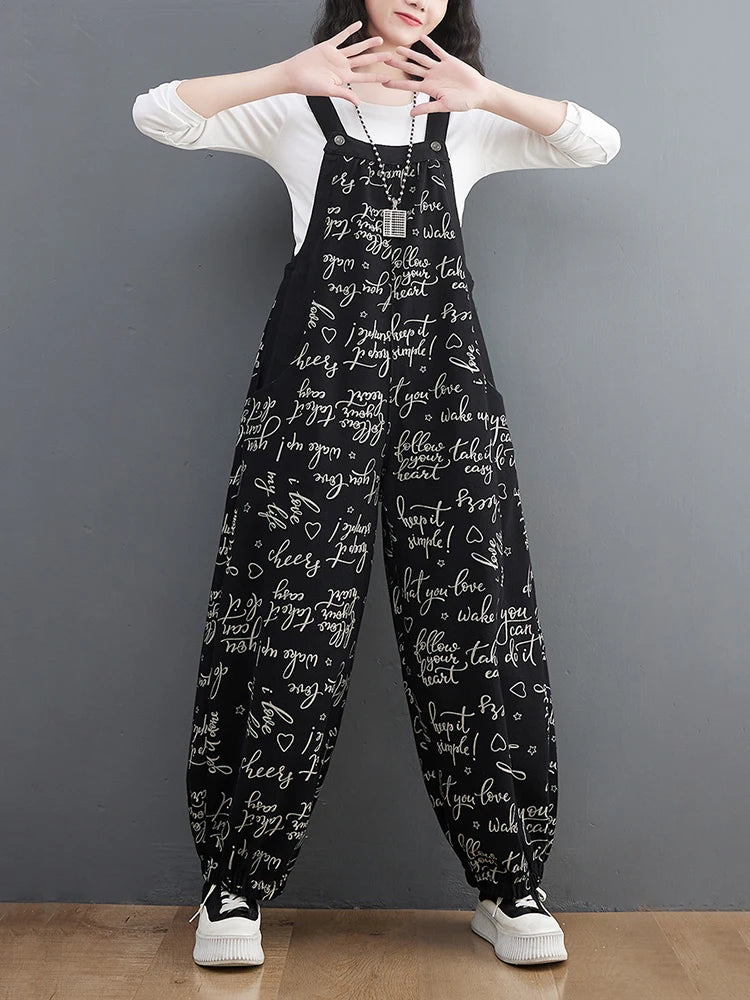 Nova Women's Letter Print Pants for Autumn Stylish Days