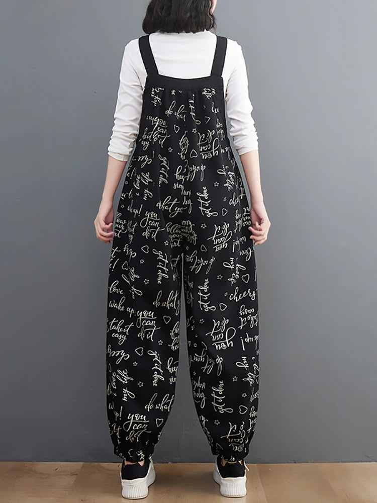 Nova Women's Letter Print Pants for Autumn Stylish Days