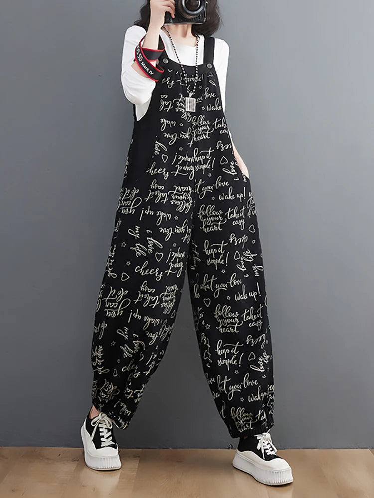 Nova Women's Letter Print Pants for Autumn Stylish Days