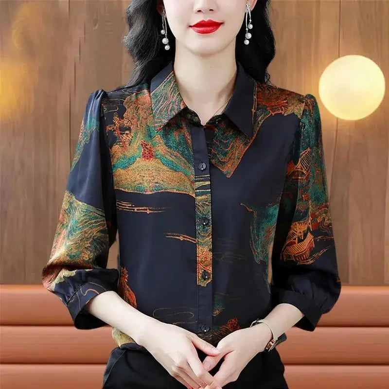 Zomerse Verleiding Camicetta in chiffon Wordkrafter per donne