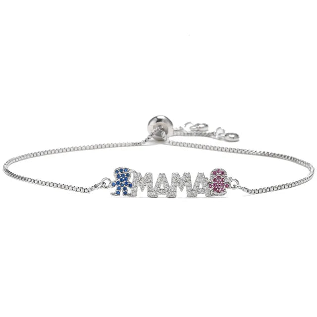 Radiant "Mama" Charm Bracelets of Golden Pride
