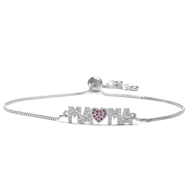 Radiant "Mama" Charm Bracelets of Golden Pride