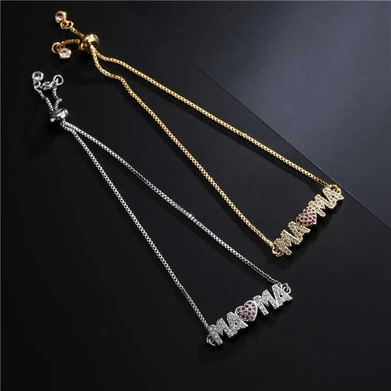 Radiant "Mama" Charm Bracelets of Golden Pride
