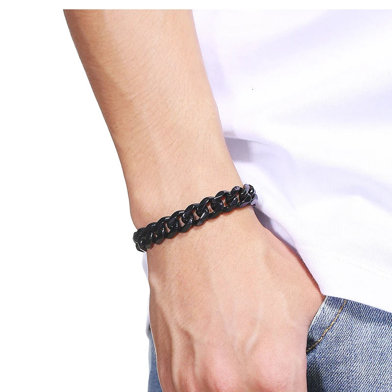 ModeMeester Catena Cubana in Acciaio Curb