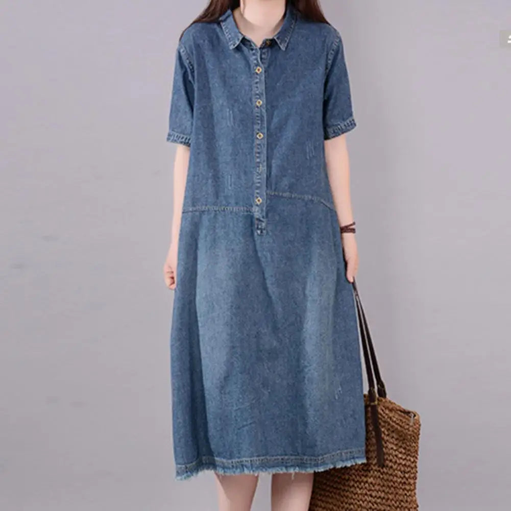 Serenity Chic Casual Losse Lange Maxi Sundress