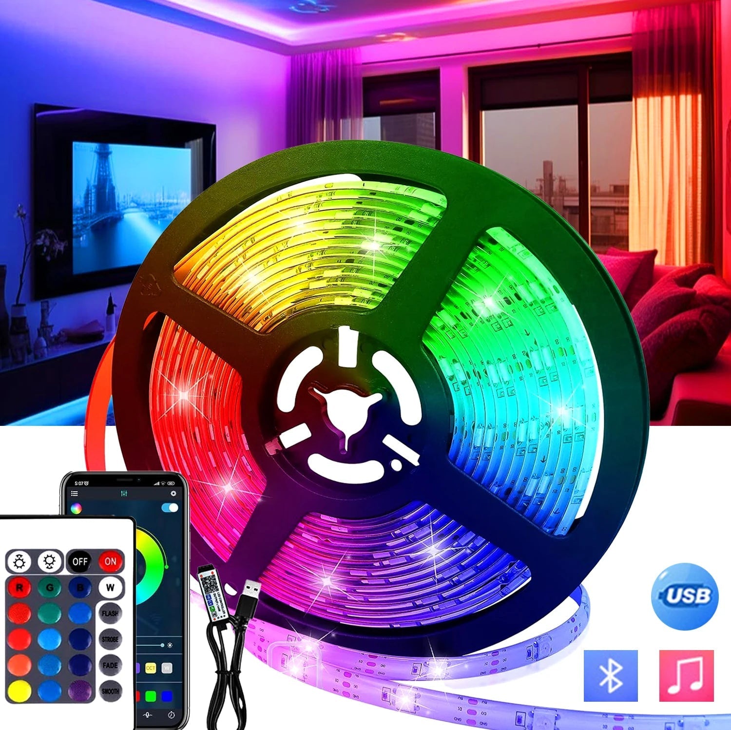 Striscia LED Flessibile con Cambio Colore