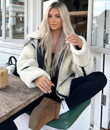 Velanora | oversized teddy jacket