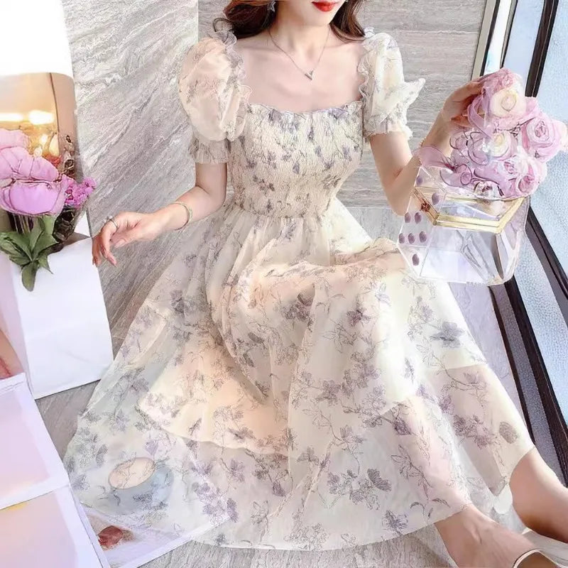 Enchanting French Ink Painting Dress