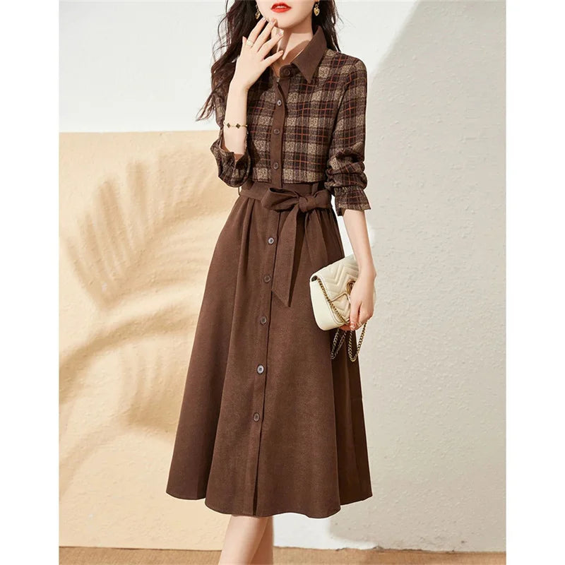Elegante Aura Franse Niche Trenchcoat Jurk