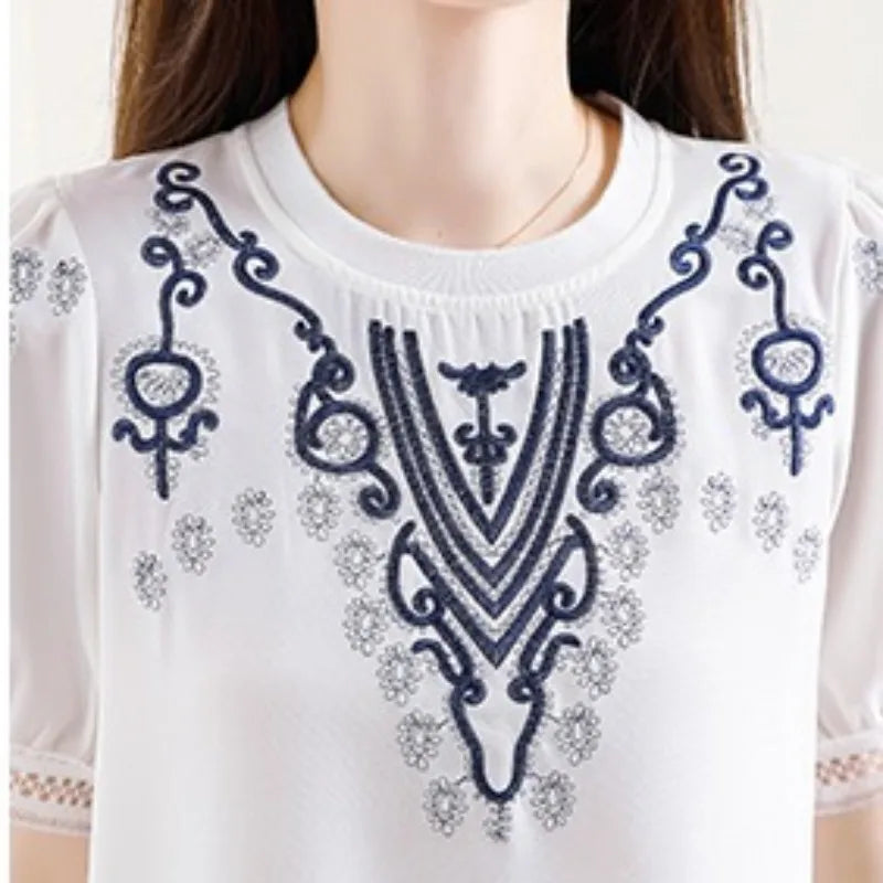 Kant Panel Pullover - Mode voor Dames