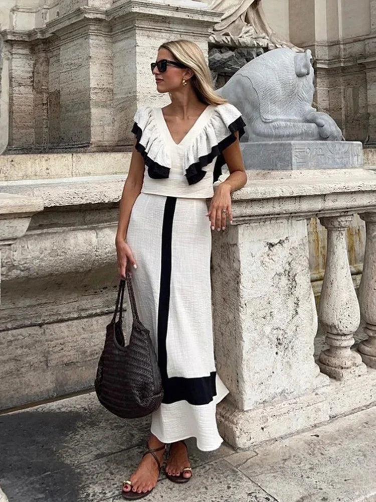 Zonnige Dageraad Patchwork Rok Sets