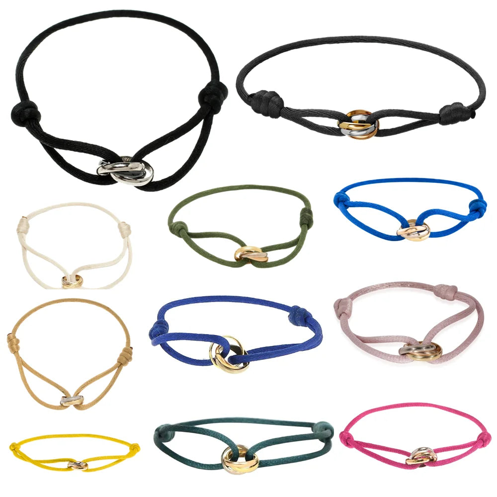Gevlochten Koord Armband met Oneindigheidssymbool