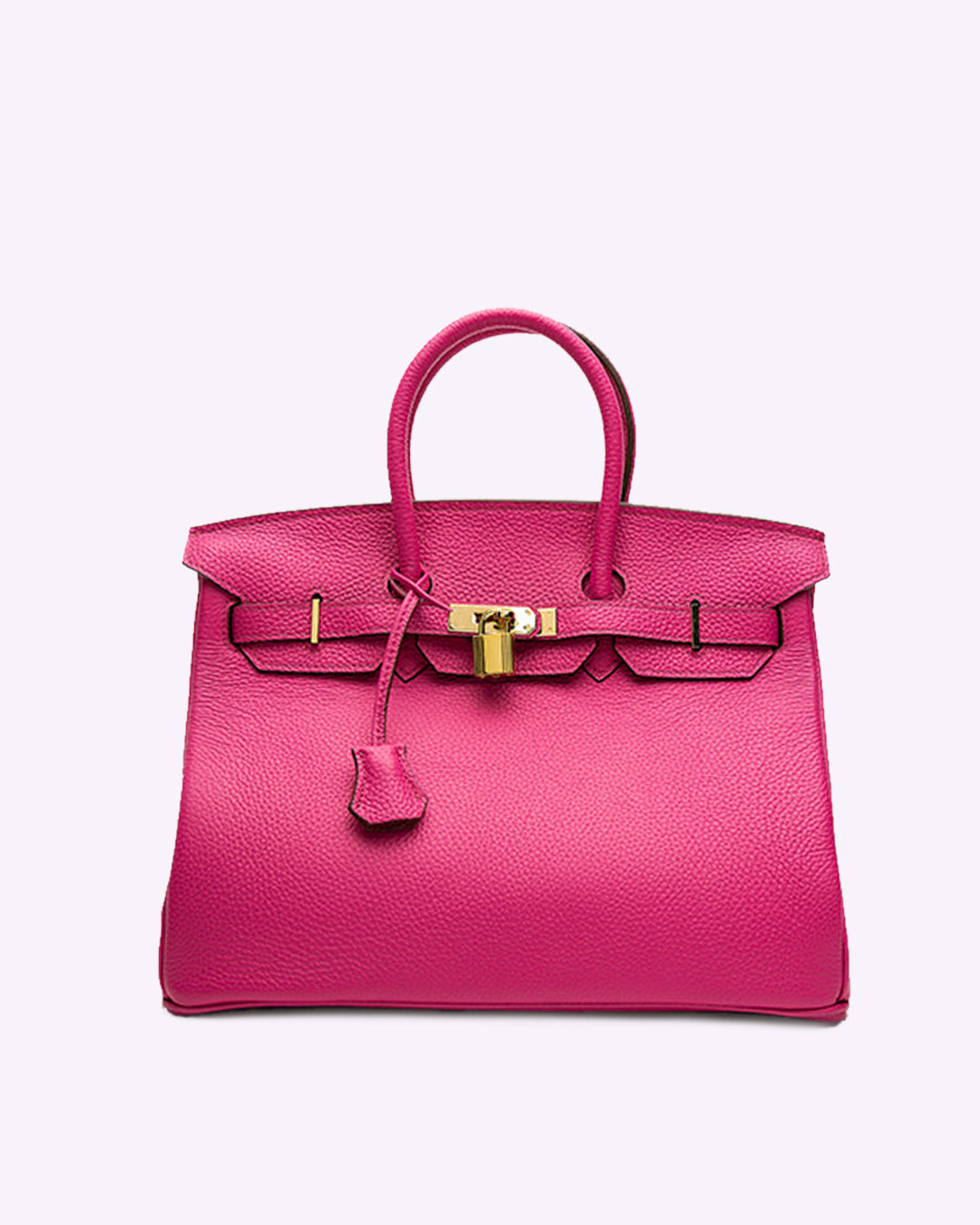  Gina tas in felroze met gouden accenten en een klassiek ontwerp. De tas straalt vrolijkheid en stijl uit, perfect als opvallend accessoire voor dagelijks gebruik of speciale gelegenheden.